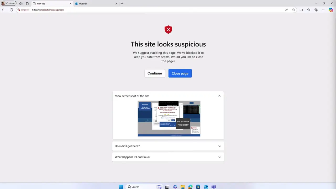 Microsoft Edge for Business security features