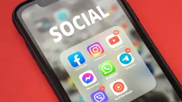 Social media apps on a phone