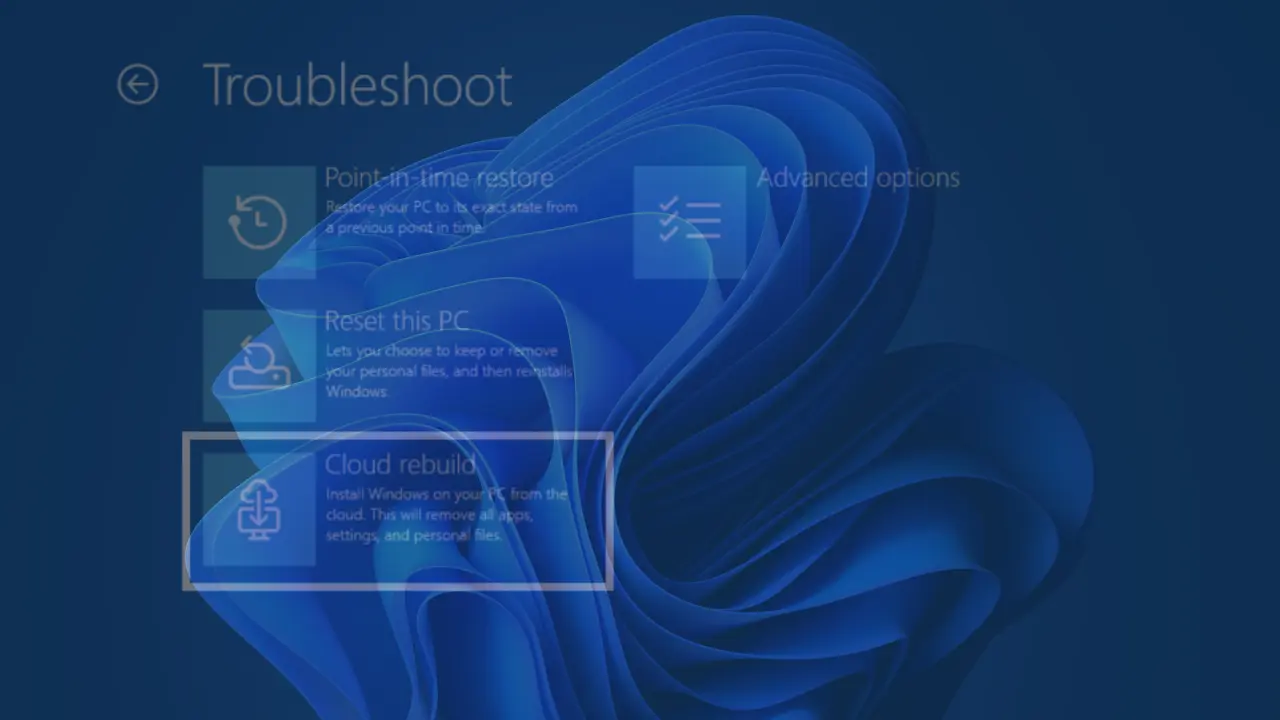 Windows 11 cloud rebuild