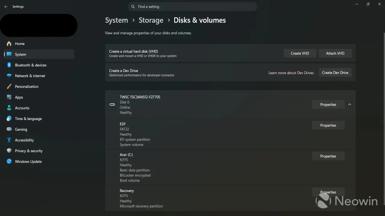 Disk health in Windows 11