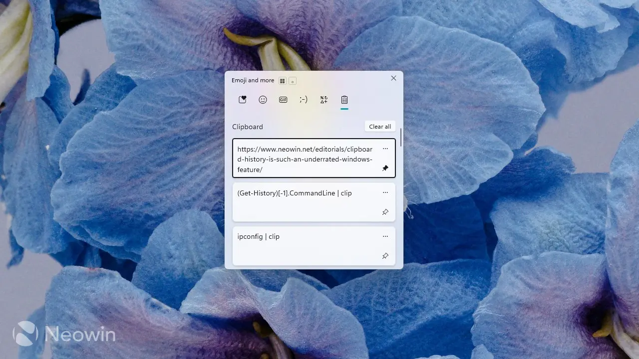 clipboard history windows 11