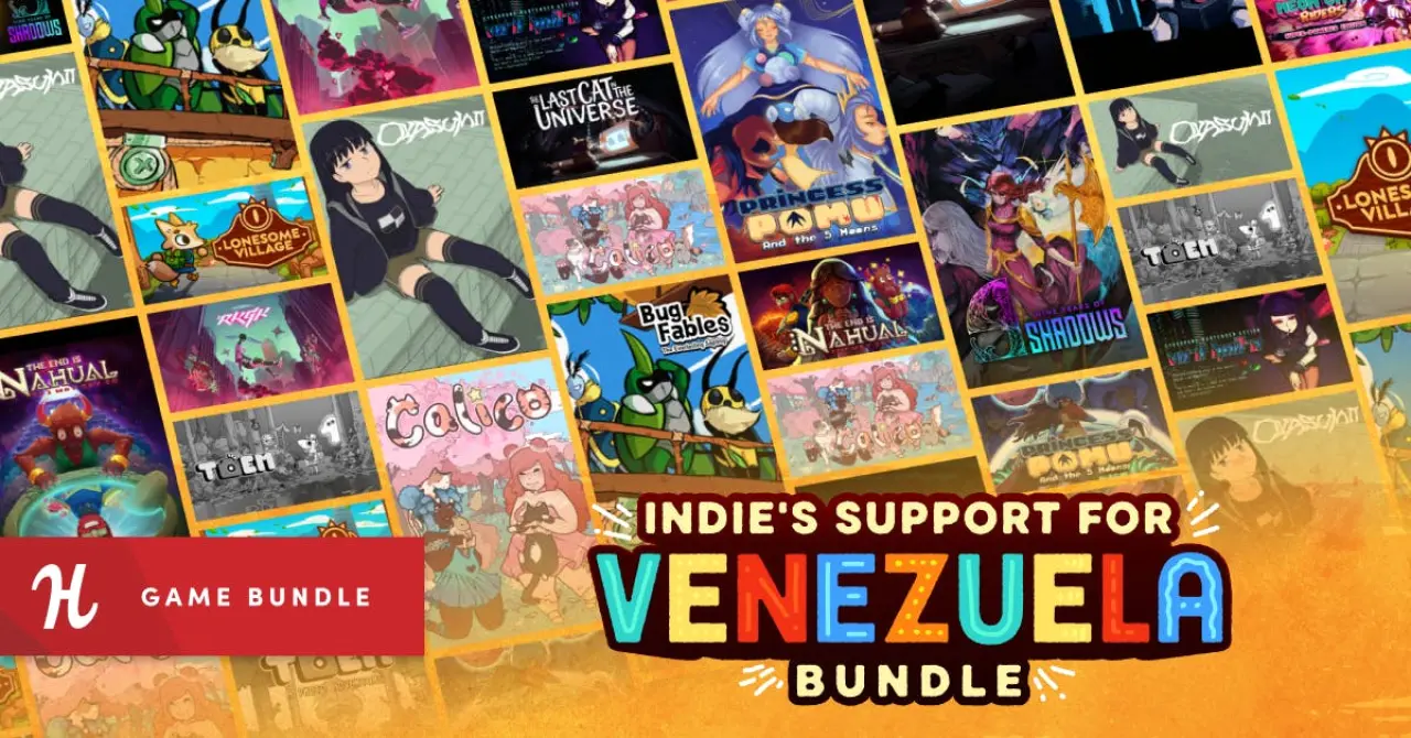 Humble indies support bundle promo image featuring several box art