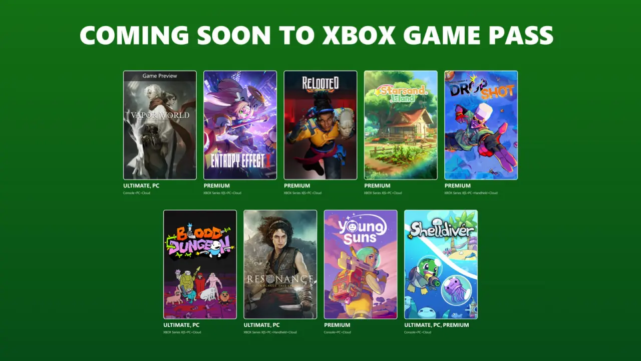Xbox Game Pass August wave 2 showing box art of incoming games