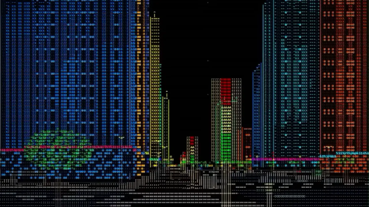 Developer builds a fully walkable 3D city entirely out of ASCII characters