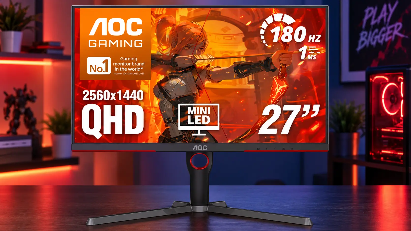 AOC's 180Hz Mini-LED monitor is down to its lowest price in latest