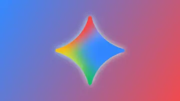 Google Gemini logo featuring a four-pointed star with a colorful red blue green and yellow gradient 
